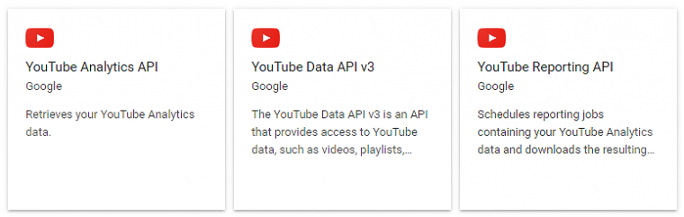 3 youtube apis